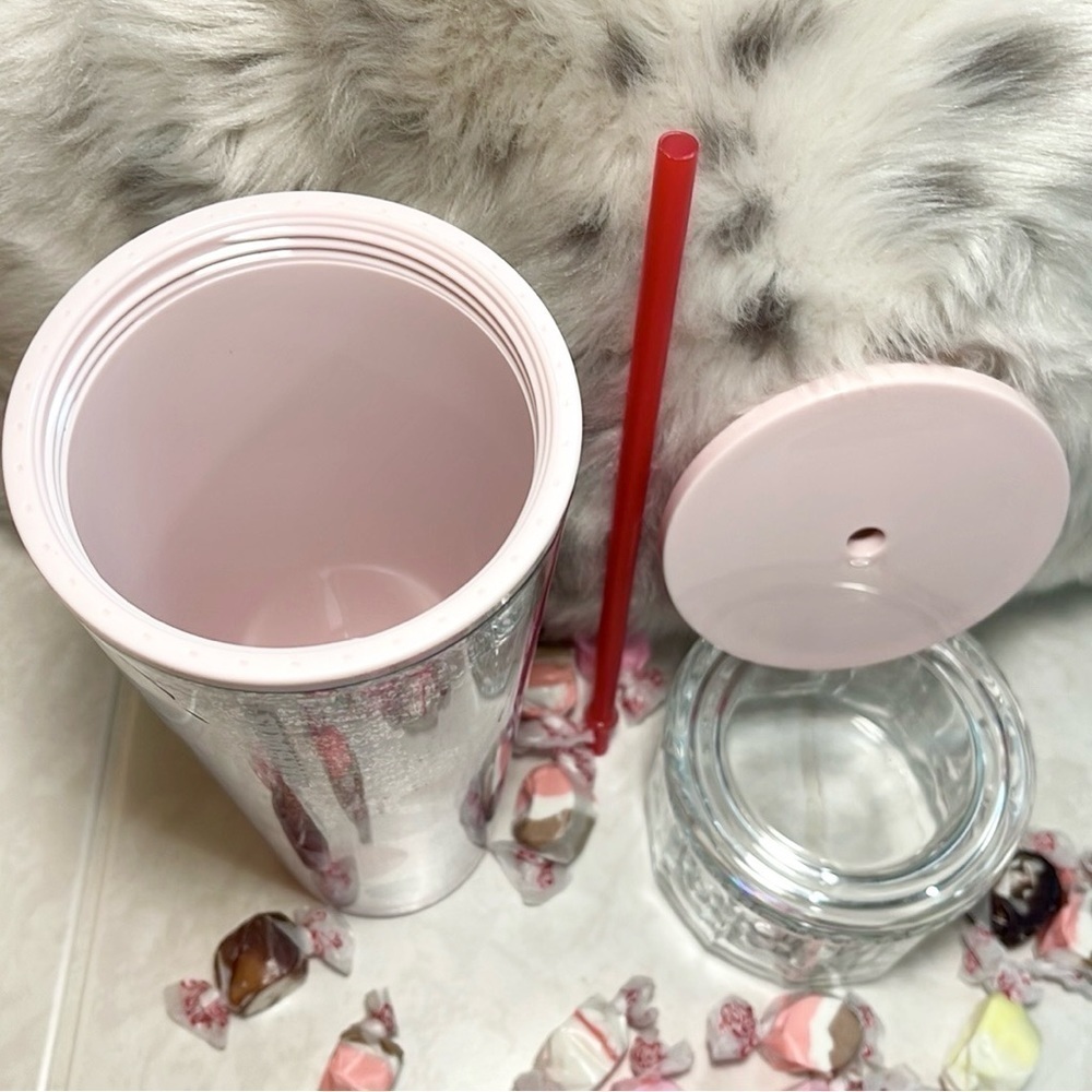 Starbucks Pink Glitter Limited Edition Valentine’s Hearts 24oz Tumbler New - Picture 13 of 17